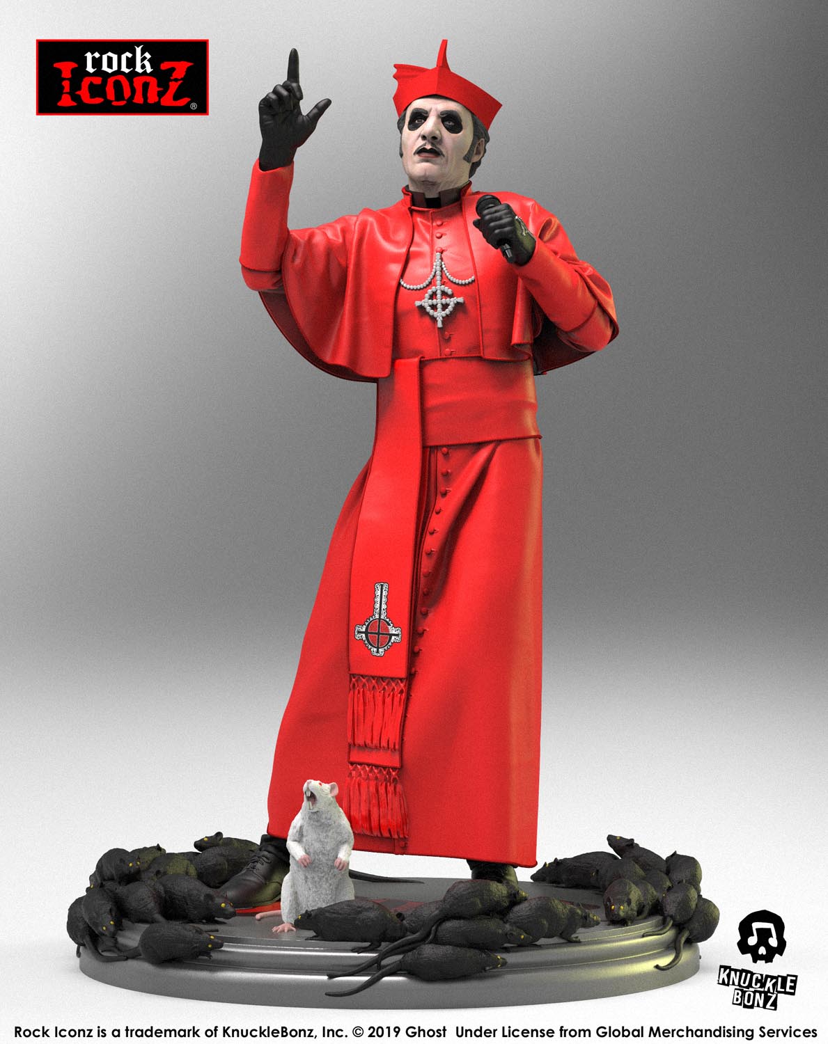 Ghost Cardinal Copia (Red Cassock) KnuckleBonz Statue